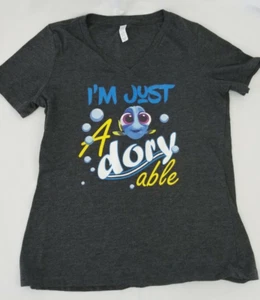 Finding Dory Gray T-Shirt - Kids Size S - I'm Just ADORYable DISNEY Pixar - Picture 1 of 4