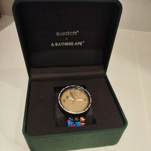 NEW 2020 SWATCH X BAPE TOKYO OLYMPICS MULTI CAMO BLACK SO27Z708 BIG BOLD WATCH - Picture 1 of 6