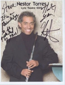 NESTOR TORRES MUSIC 2009 PERSONALIZED SIGNED 8.5X11 PHOTO W/ COA - Picture 1 of 1