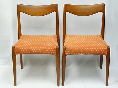 PAR DE SILLAS LATERALES NORUEGA TEAK RADSTAD y RELLING BAMBI GUSTAV BAHUS 1954 Foto 1 de 4