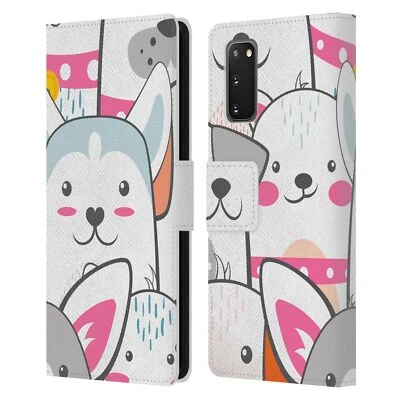 OFFICIAL HAROULITA CATS AND DOGS LEATHER BOOK WALLET CASE FOR SAMSUNG PHONES 2 - Image 1 of 4