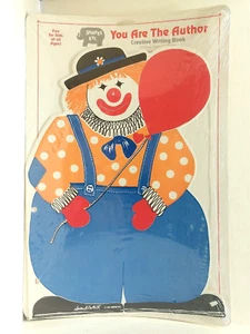Vintage SHAPES ETC Creative Writing Book (1989) Clown - 10 Jumbo Sheets Paper - Picture 1 of 3
