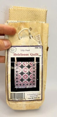 Vintage Lily Pool | Heirloom Quilt | Cross Stitch Pattern With Thread | Antique - Image 1 of 3