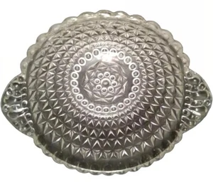 2 Diamond Point Pressed Glass Dessert Bowls. EUC - Picture 1 of 5