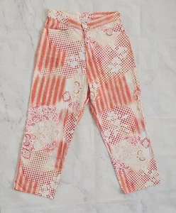 California Grown Mixed Print High Rise Stretch Lightweight Ankle Pant S Small - Picture 1 of 12