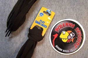 "Discos de piraña con cordones de zapatos JN marrones delgados planos 45"" x (3/8""-5/8") - Imagen 1 de 3