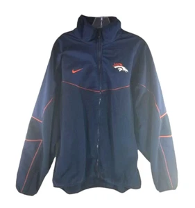 Nike Denver Broncos Mens Size XL Blue Fleece Jacket Full Zip Made in USA - Picture 1 of 6