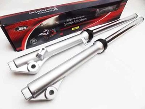 COYOTE 80 JBS SILVER FRONT FORK LEG SET LH RH SUSPENSION SHOCKS - Picture 1 of 4