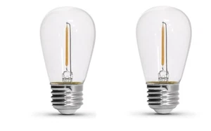 2 Feit Electric LED Spare Light Bulb S14 1W For Indoor Outdoor String Lights $ ❤ - Picture 1 of 4