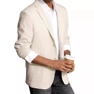 Top Business Casual Suit Top Print Double Buckle Blazer Men's Jacket Collection - Picture 1 of 55