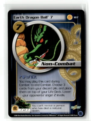 Dragon Ball Z TCG - Earth Dragon Ball 7 187 - Redemption Promo Frieza Saga Score - Image 1 of 2