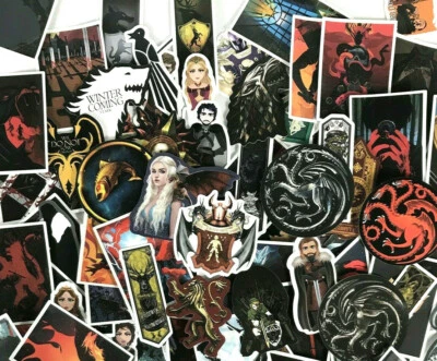 100 peças adesivos decalque Game of Thrones GOT telefone laptop parede casa banner sigilo - Imagem 1 de 4