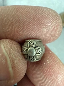 Vintage Christ Cross Christian Sterling Silver Fashion Spacer Bead Charm 4722 - Bild 1 von 5
