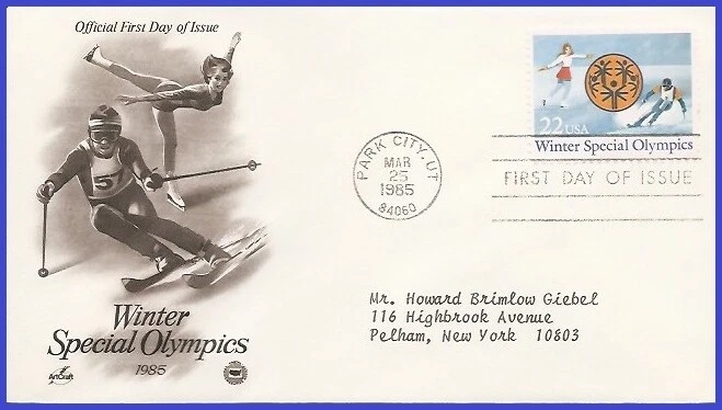 USA5 #2142 ADDR PCS ARTCRAFT FDC   Winter Special Olympics - Image 1 of 1