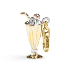 Charm Miniatura Rosato in argento 925 placcato oro - Coppa gelato - HO015 - NEW - Imagen 1 de 1