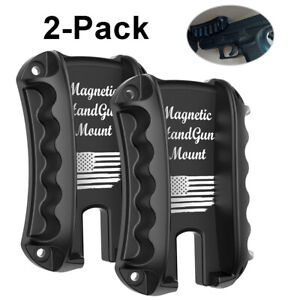 2-Pack Magnetic Gun Mount Fast Draw Handgun Concealed Magnet Holder Holster