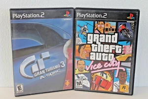 GTA:Vice City & Gran Turismo 3 A-spec PS2 GAMES CIB - Picture 1 of 7