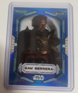 2022 Topps Finest Star Wars Blue Refractor #83 Saw Gerrera /150 - Picture 1 of 2