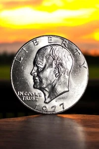 1977-D Eisenhower Dollar Gem Brilliant Uncirculated Proof-Like Mint State - Picture 1 of 2