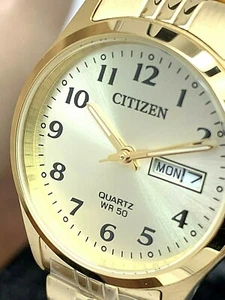 Reloj Citizen Mujer EQ2002-91P Cuarzo Esfera Dorada Acero Inoxidable Pequeño 26mm - Imagen 1 de 12
