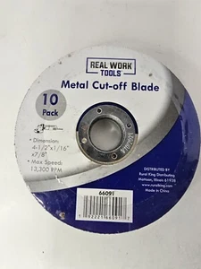 real work tools 4.5 inch cutoff blades 10 pack - Picture 1 of 1