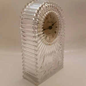 Crystal Glass Mantle Clock Made In Germany Princess House  (A13) - Picture 1 of 9