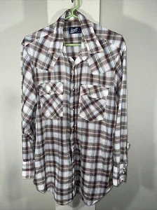 Levi's Regular Fit Western Plaid Shirt size Large Vintage*READ - Picture 1 of 7