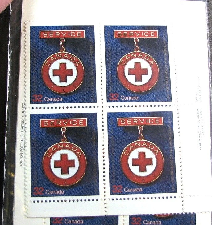 Canada Inscription Block Stamp Scott# 1013 Red Cross Society 1984 MNH L525 - Image 1 of 1