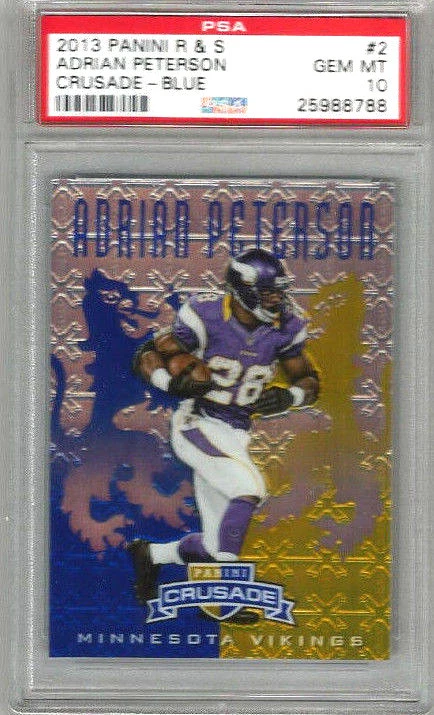 2013 Panini R&S Adrian Peterson Crusade - Blue PSA 10 - Image 1 of 1