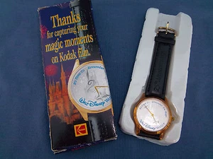 Wrist Watch WALT DISNEY World 25 Anniversary Leather Strap Battery Operated - Bild 1 von 5