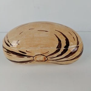 Gumps Bean Bowl & Lid Trinket Box Candy Dish Italy Kidney Dried Legume Foodie - Picture 1 of 9