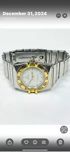 OMEGA Constellation 18k Gold Bezel Stainless Steel Band 23mm Women's Watch - Picture 1 of 7
