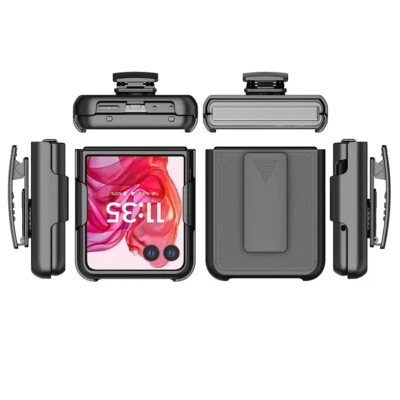 For Motorola RAZR Plus (2024) Shell Holster Rugged Case Belt Clip + Screen - Image 1 of 4