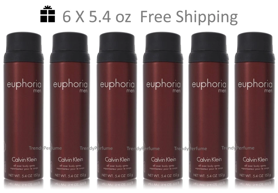 Euphoria Body Spray Desodorante Colônia Por Calvin Klein Masculino 2,5, 5,4 oz Novo - Imagem 1 de 1