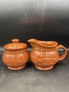 JUEGO DE CREMA DE ESPECIAS Y AZUCARERO LONGABERGER CERÁMICA TEJIDA TRADICIONES - Imagen 1 de 7