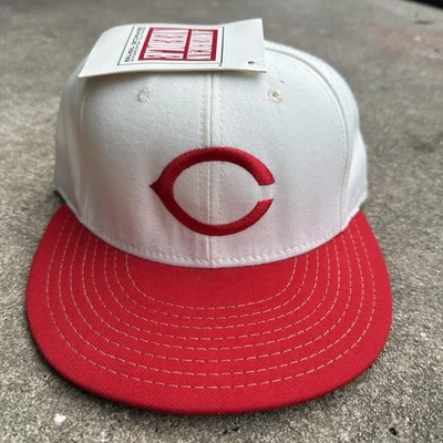 Vintage Cincinnati Reds Annco Fitted Hat Cap 6 7/8 80s 90s USA made throwback  - Image 1 of 4