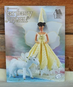 Annie's Attic Crochet Pattern Fantasy Angel for Barbie #870516 Winged Unicorn - Picture 1 of 6