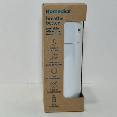 Humidifier Portable Ultrasonic White USB Powered 10 Hour Run Time Cool Mist BNIB - Image 1 of 4
