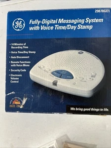 GE Fully Digital Messaging System Voice Time/Day Stamp 29878GE1 recorder - Photo 1/2