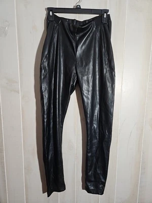 Mujer Elie Tahari Imitación Vegano Cuero Pantalones Leggings Negro Talla S Suave Elegante  Foto 1 de 4