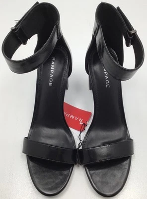 Tacones de bloque para mujer Rampage en negro con correas para el tobillo talla 10 Foto 1 de 4