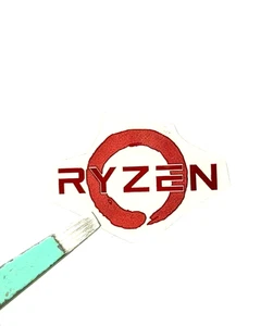 1Pcs  Ryzen Desktop / Laptop Metal Sticker Label Logo Decal 30mm x 18mm, Red - Picture 1 of 2