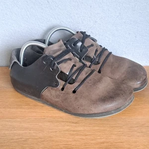 Birkenstock Herren 41 Beige Braun Montana Nubukleder Schnürschuhe Zweifarbig - Bild 1 von 11