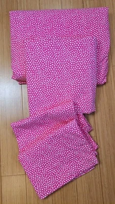 Pottery Barn Teen Rosa Blanco Lunares Algodón Talla Hoja completa y Std. Juego de 4 piezas Sham Foto 1 de 4