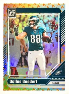 2024 Optic Dallas Goedert Fire Emoji Prizm Refractor 🔥 SSP #162 Eagles Rare NFL - Picture 1 of 12