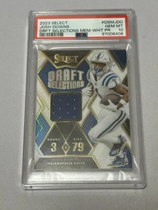 2023 Panini Select Draft Selections Jersey White Prizm Josh Downs RC /75 PSA 10 - Bild 1 von 7