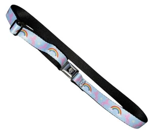 Buckle-Down Blue Unicorn Rainbows Adjustable 20”-36” Belt with Car Style Buckle - Picture 1 of 4