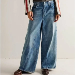 We The Free Chill Vibes Drop Wide-Leg Damenjeans mittelblau Größe 28 - Bild 1 von 12