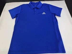 Adidas Poloshirt Herren Climalite Kurzarm blau Größe XL Polyester #7320 - Bild 1 von 10