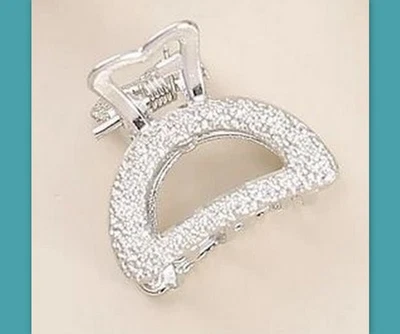 Small metal hair claw clip mini silver gold rounded Accessories jaw for Her gift - Изображение 1 из 4